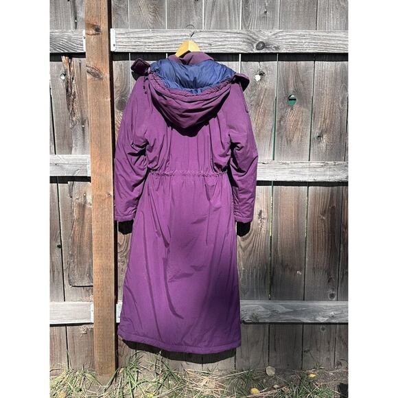 ll bean • vintage coat goose down trench purple parka trench small petite jacket - Picture 13 of 14